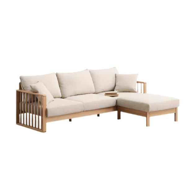 Ash Solid Wood Corner Modern Simple Sofa.