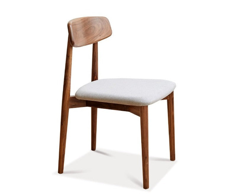 2 pcs set- Black walnut solid wood chair-