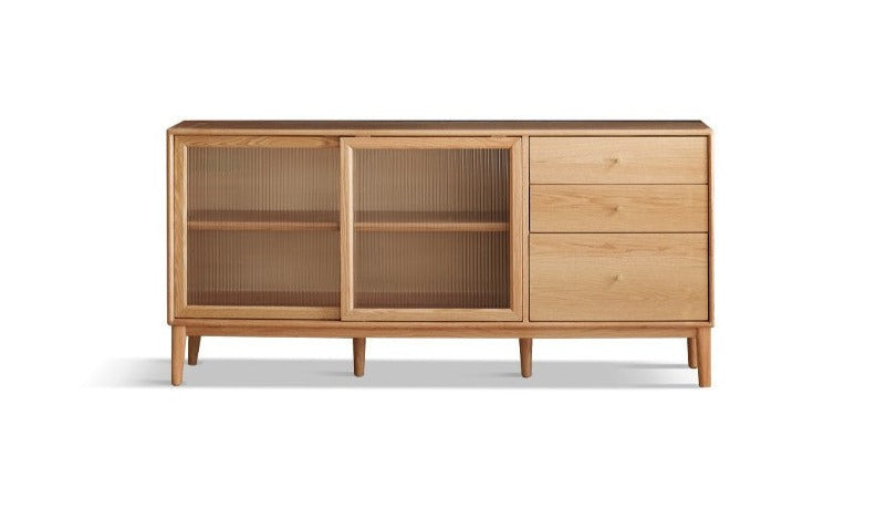 Oak solid wood sideboard cabinet"