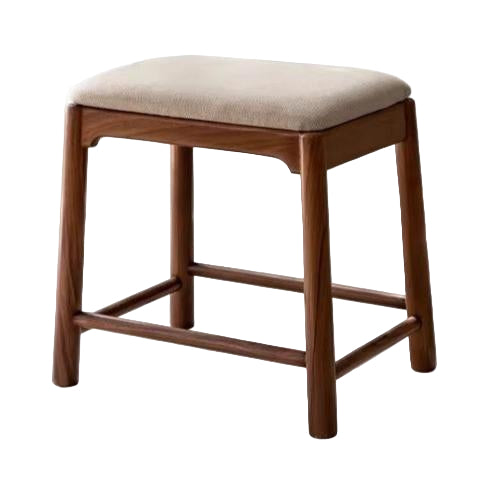 Black Walnut, Oak Solid Wood Retro Soft Makeup Stool