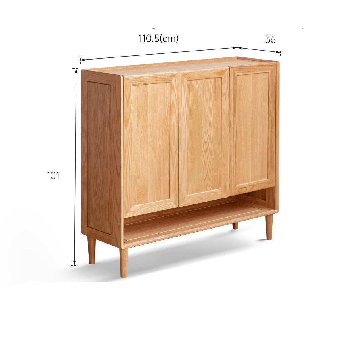 Oak Solid Wood, Solid Rubberwood Shoe Cabinet, Shoe Changing