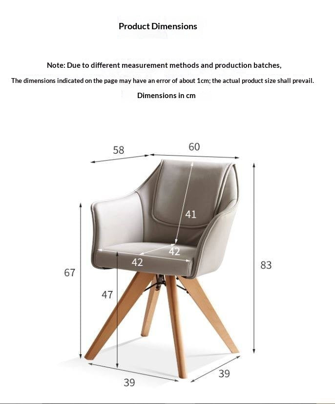 Beech Solid Wood Soft Chair Rotate 360