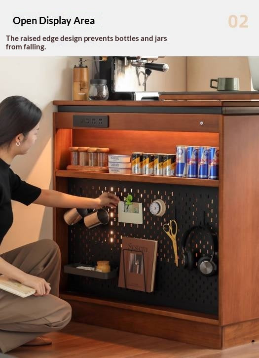 Tulipwood Solid Wood Vintage Style Stone Slab Bar Table