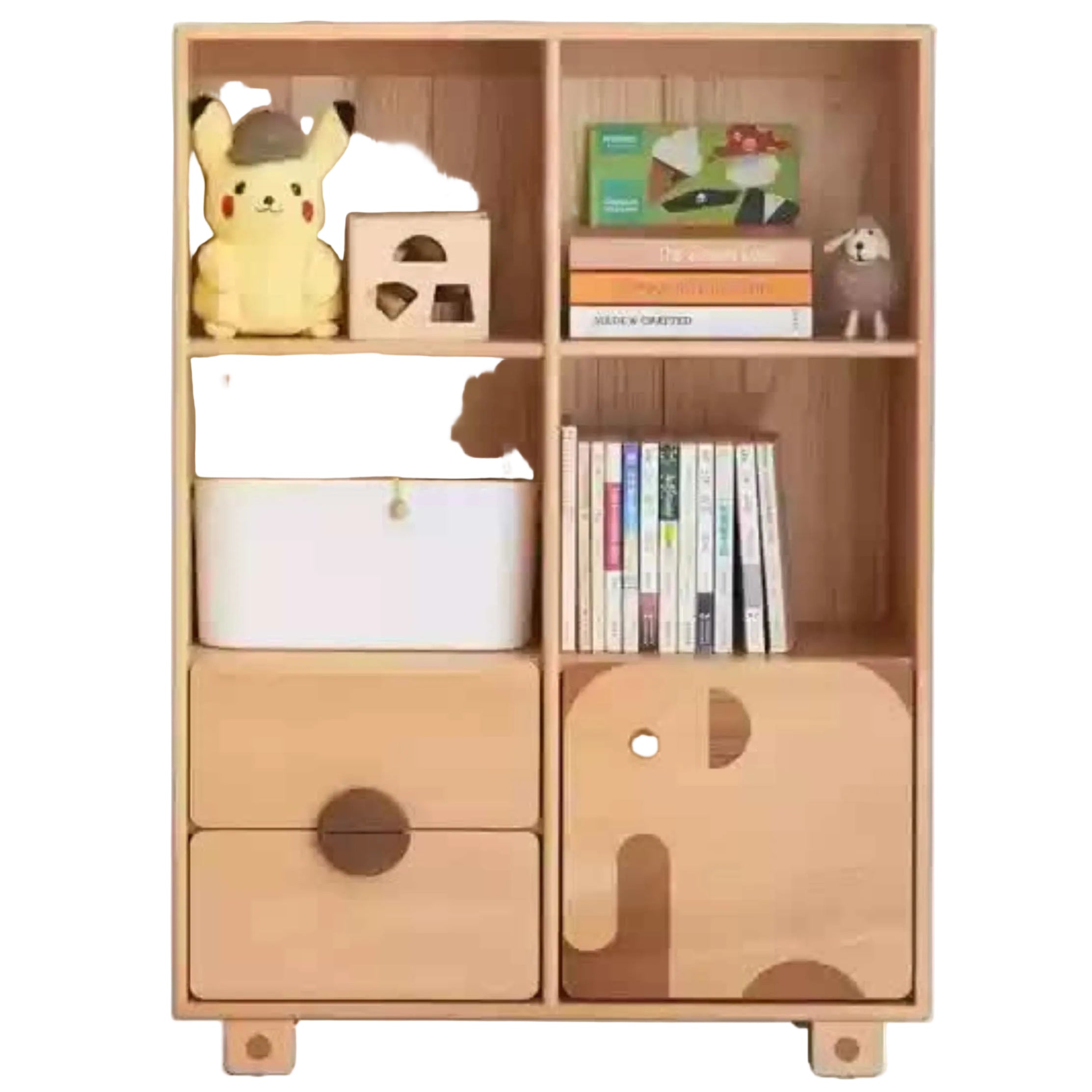Beech Solid Wood Floor Children's Bookcase