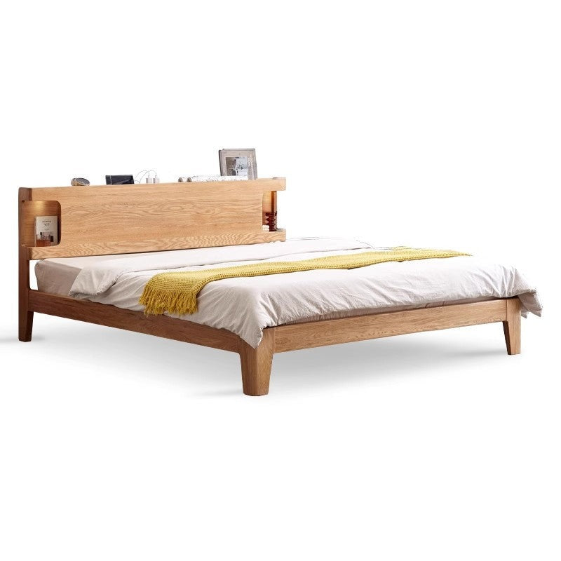 Oak Solid Wood Luminous Bed