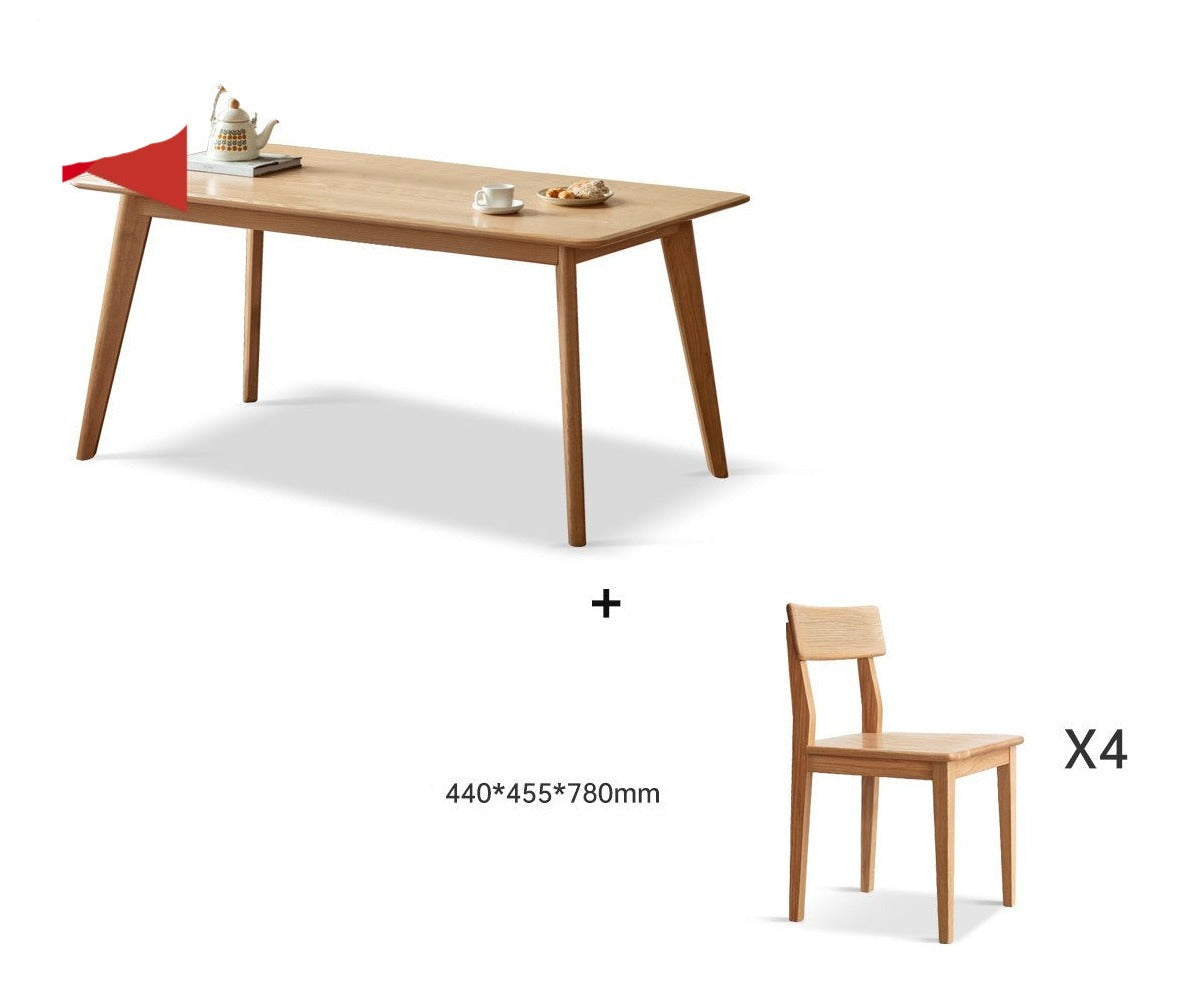 Oak, Ash Solid wood dining table "