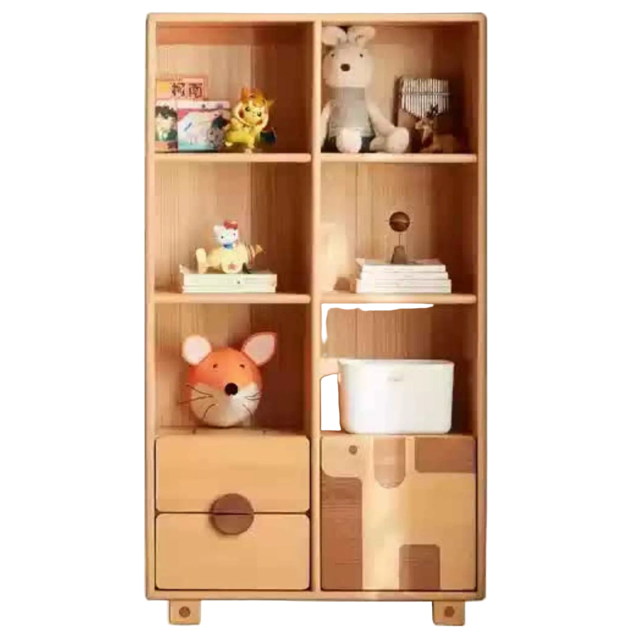 Beech Solid Wood Floor Children's Bookcase
