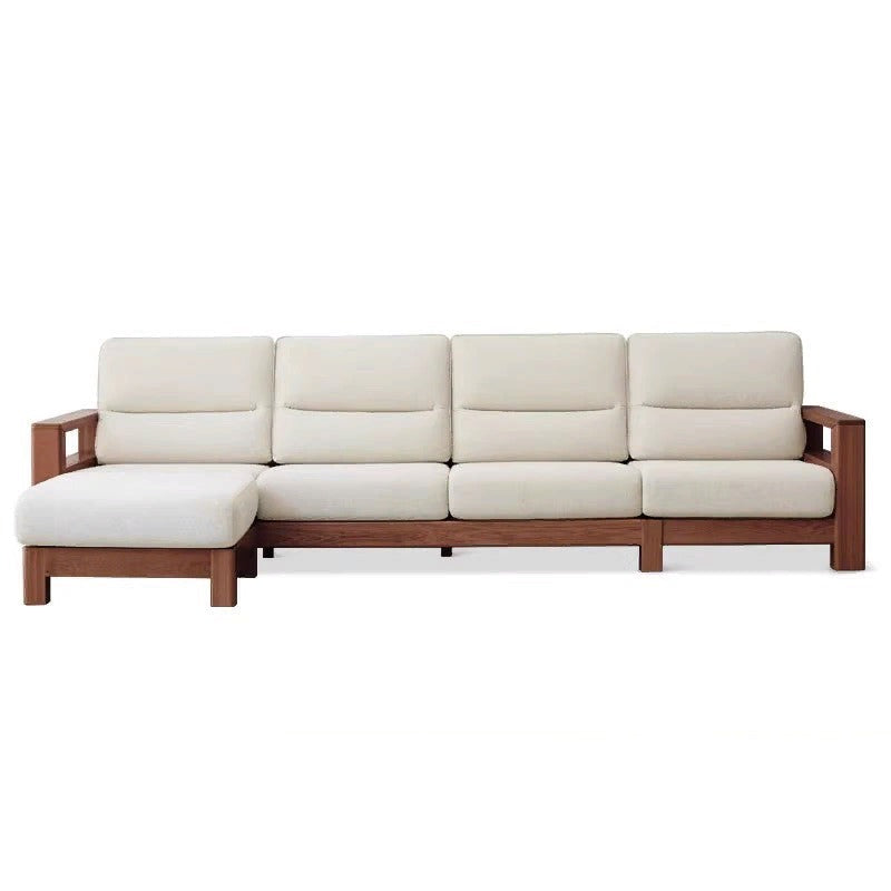 Ash Solid Wood Corner Sofa.