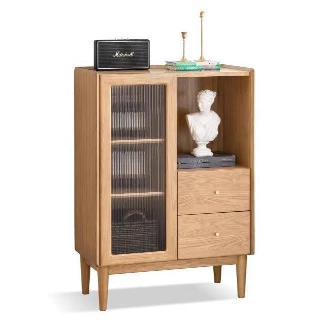 Ash Solid Wood Side Cabinet Storage