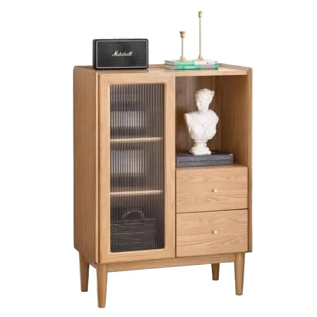 Ash Solid Wood Side Cabinet Storage.