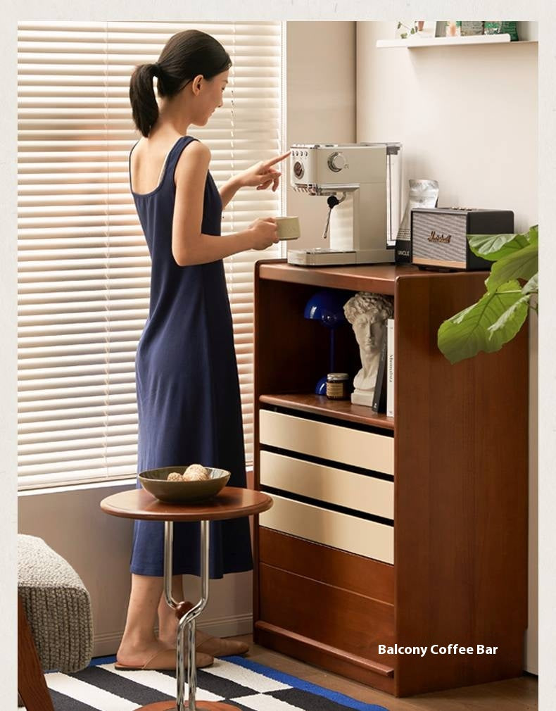 Poplar Solid Wood Antique Style Side Cabinet.