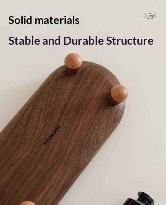 Black Walnut Solid Wood Tray for Snacks, Desserts, and Jewelry Storage