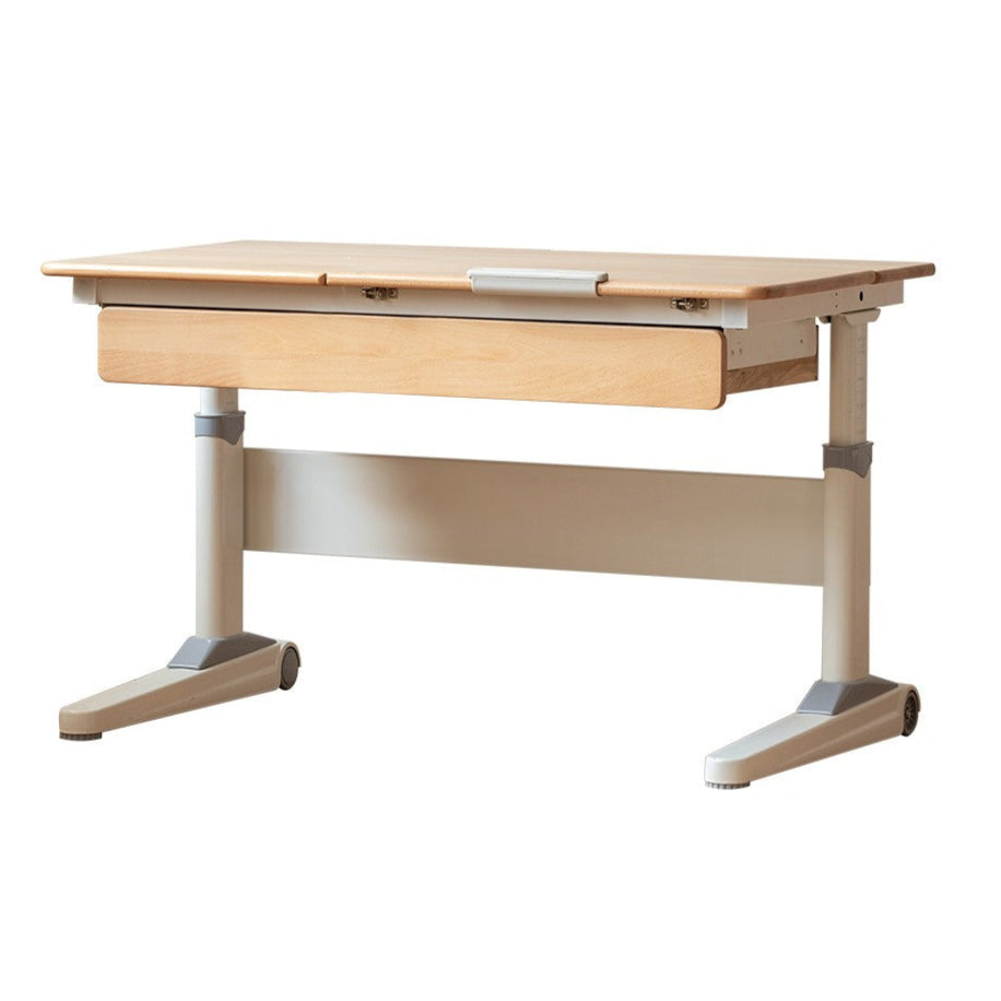 Beech Solid Wood Kids Raised and Lowered Study Table