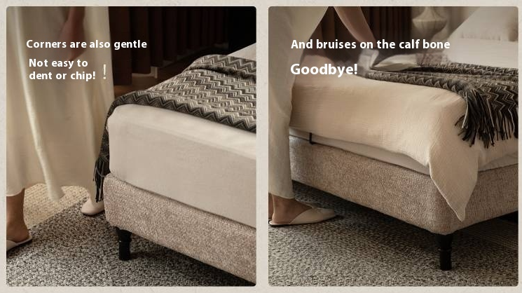 Fabric French Retro Soft Back Bed