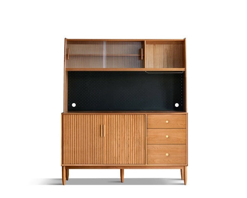 Cherry Solid Wood Sideboard High Cabinet Multi-Functional Buffet