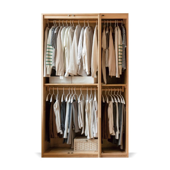 Oak Solid Wood Modern Wardrobe Free Combination.
