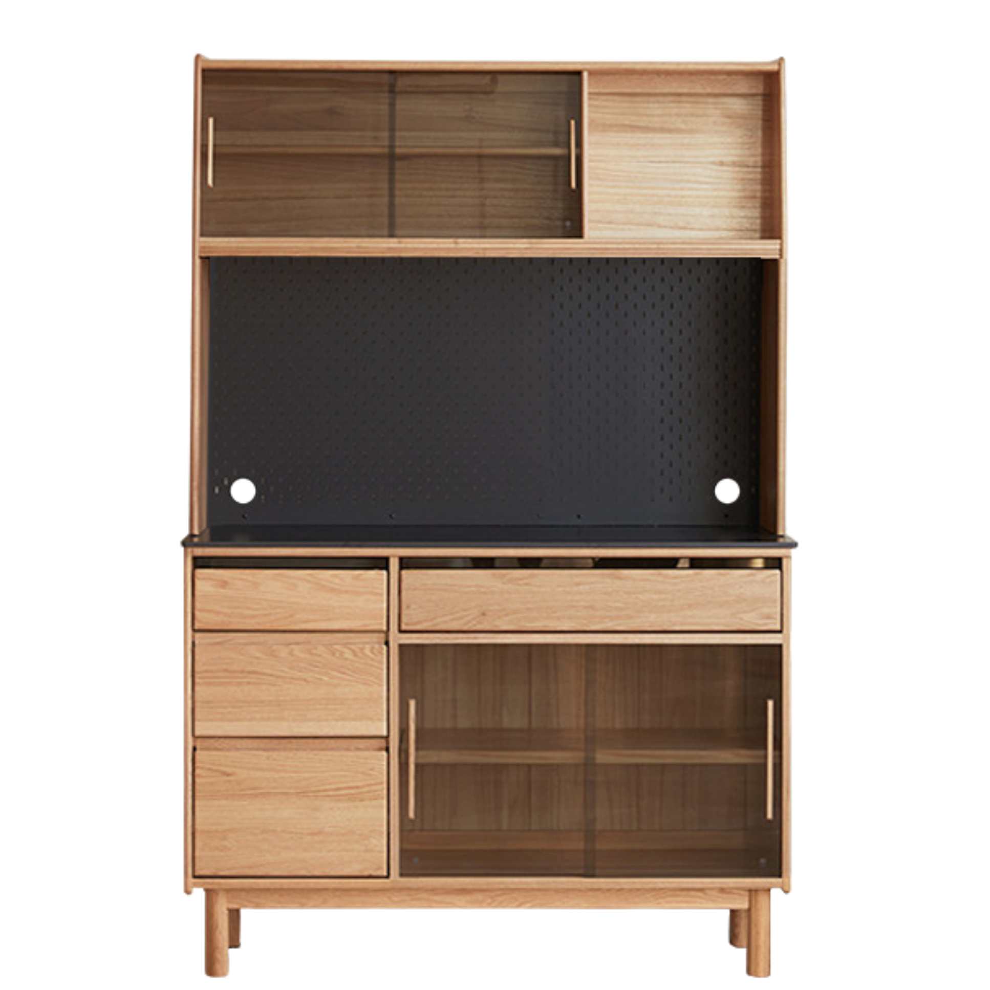 Oak, Ash Solid Wood Modern Rock Board Sideboard