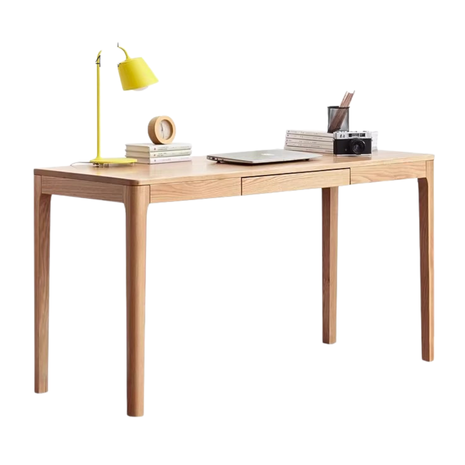 Oak, Beech Solid Wood Shelves Office Desk