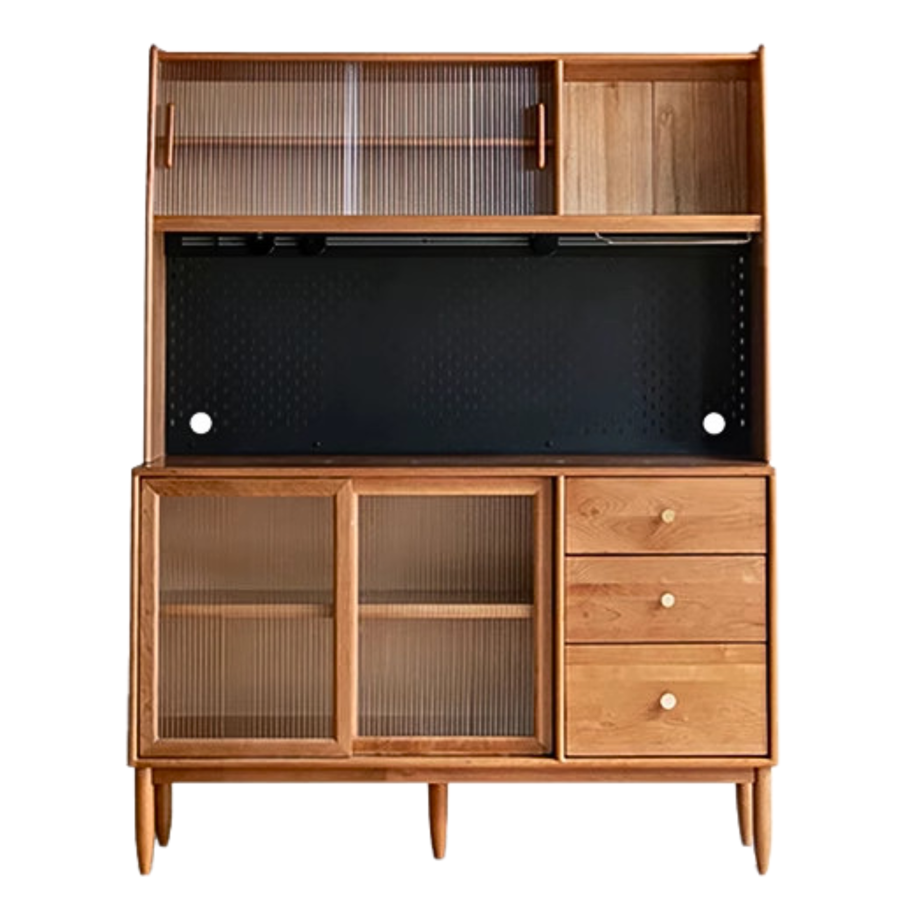 Cherry Solid Wood Sideboard High Cabinet Multi-Functional Buffet