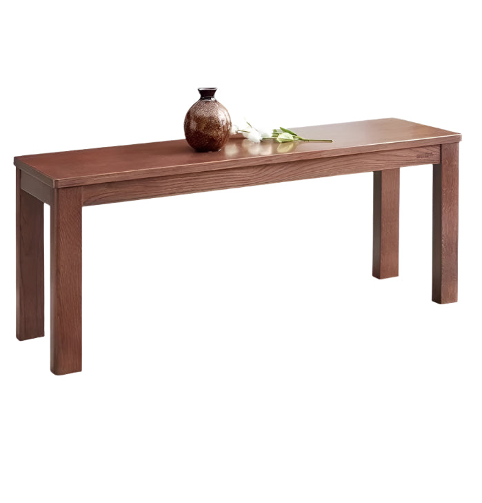 Black Walnut, Oak, Sandalwood, Ash, Solid Rubberwood Nordic Long Bench