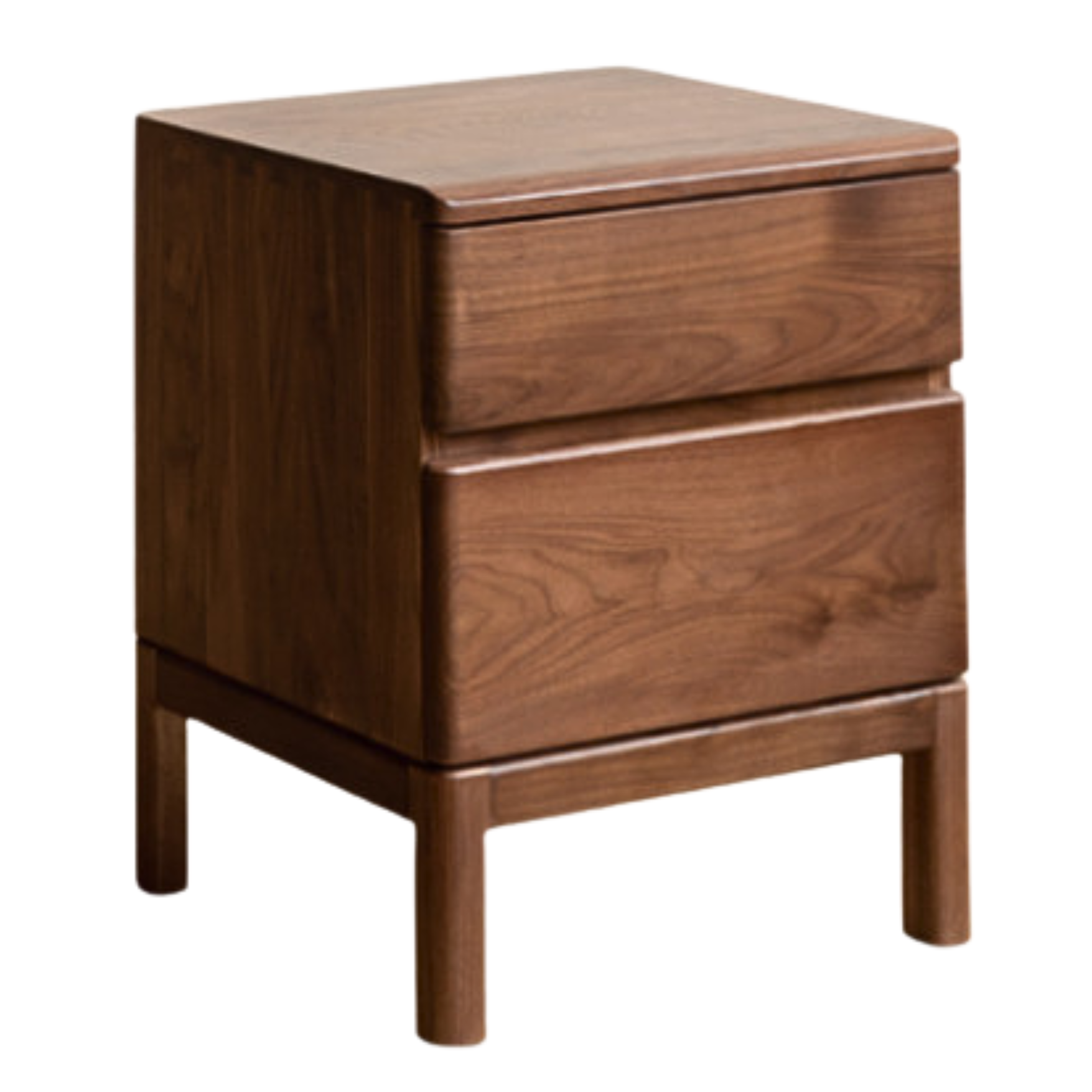 Black Walnut, Ash Solid Wood Storage Nightstand
