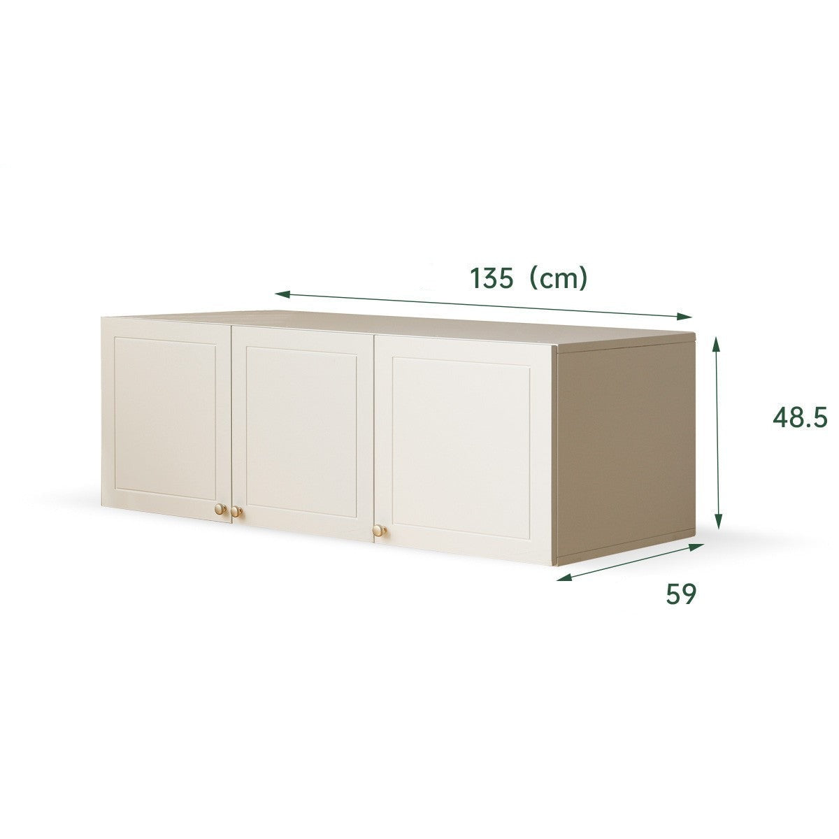 Pine Solid Wood Wardrobe French Cream Style.