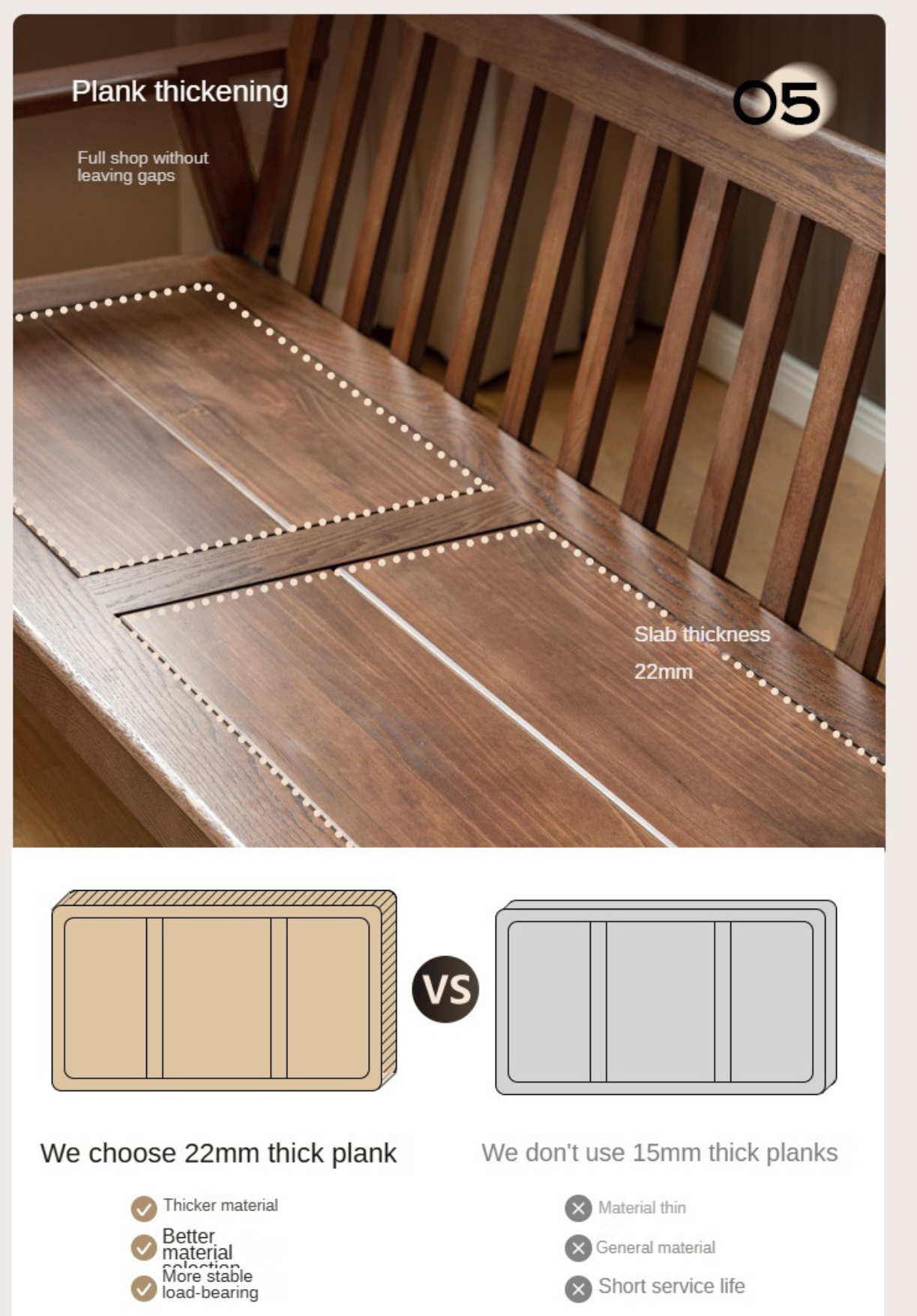 Oak Solid Wood Straight Sofa 4 fabrics color