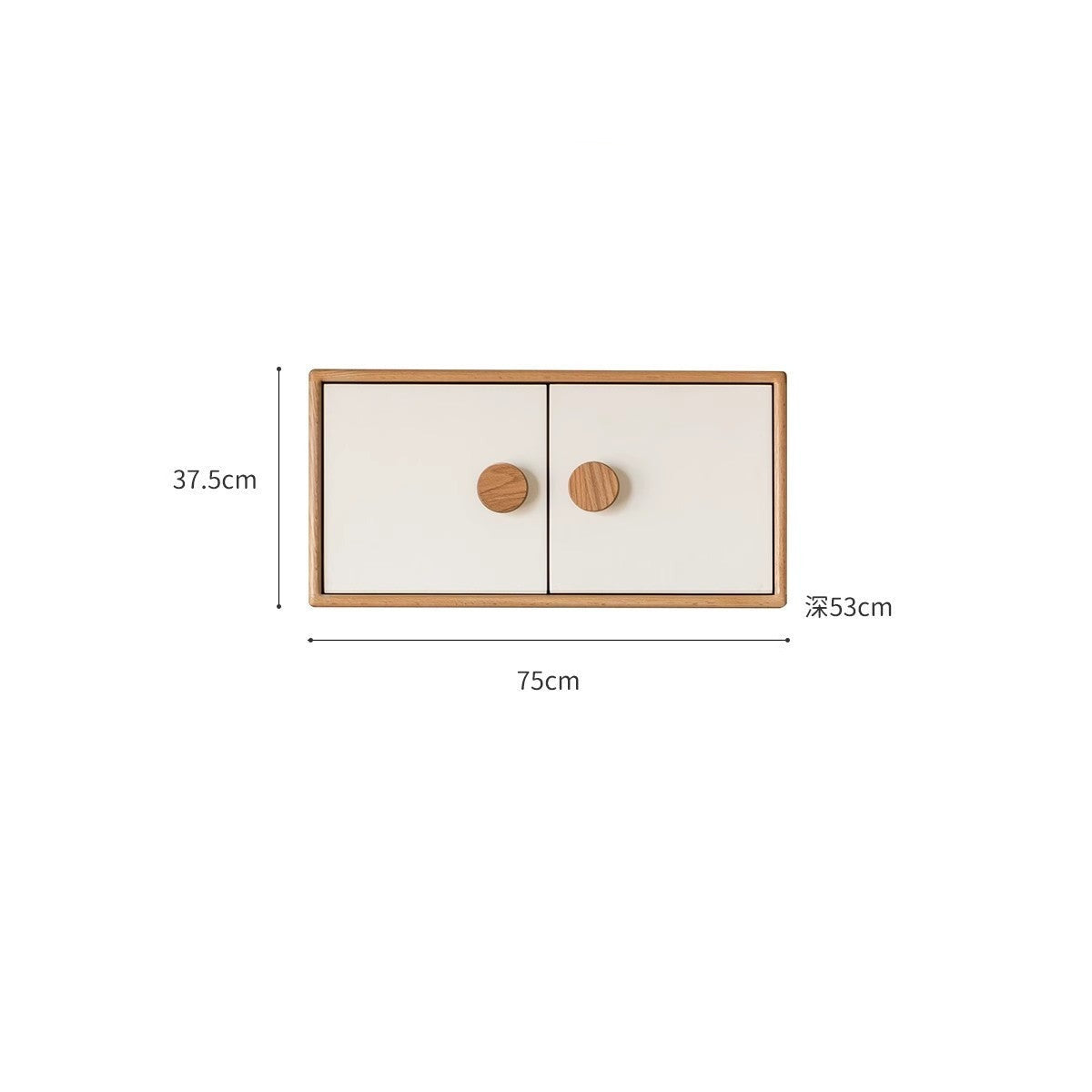 Oak Solid Wood Children's Wardrobe Combination Storage Cabinet
