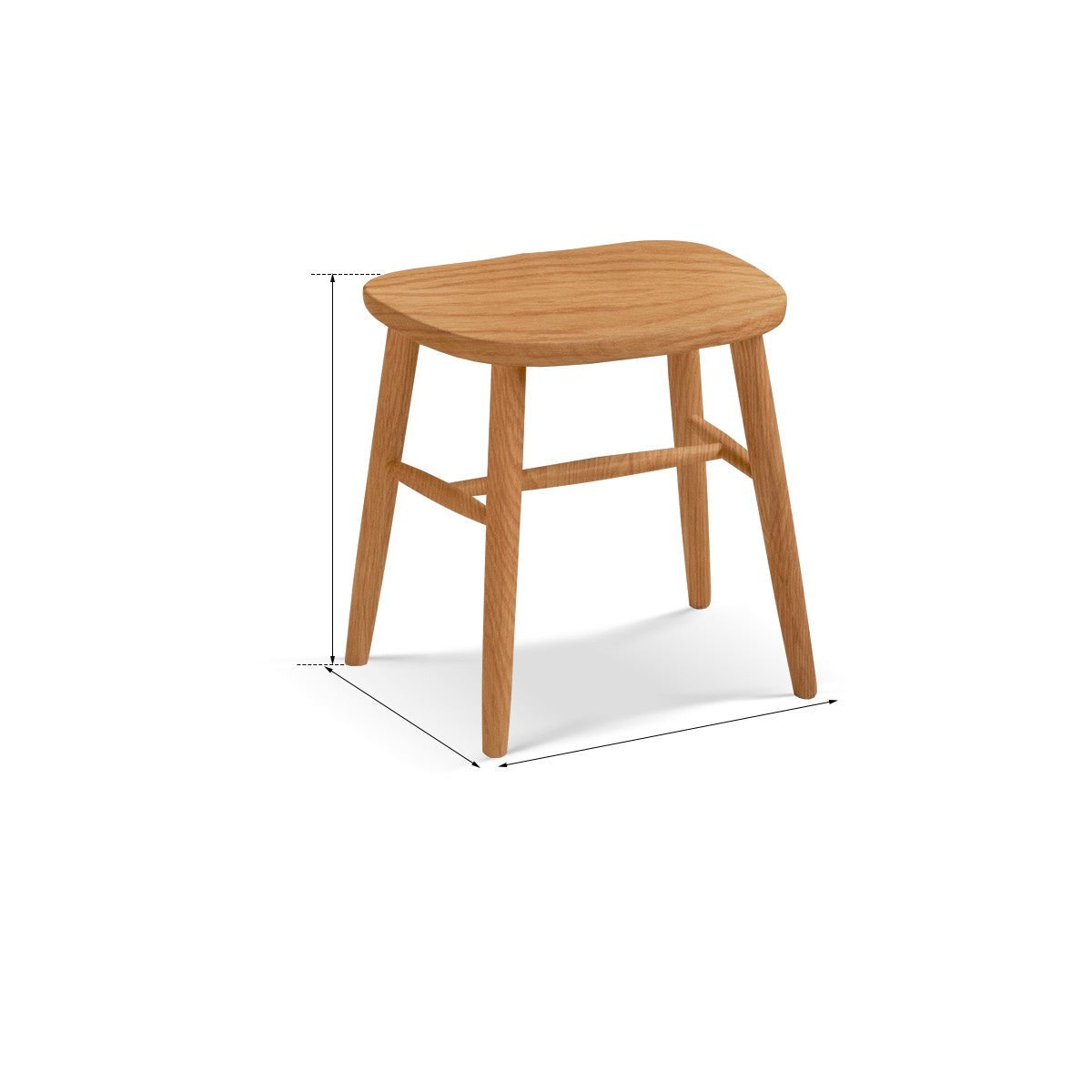 Ash, Oak, Cherry, Black Walnut, Beech Solid Wood Makeup Stool