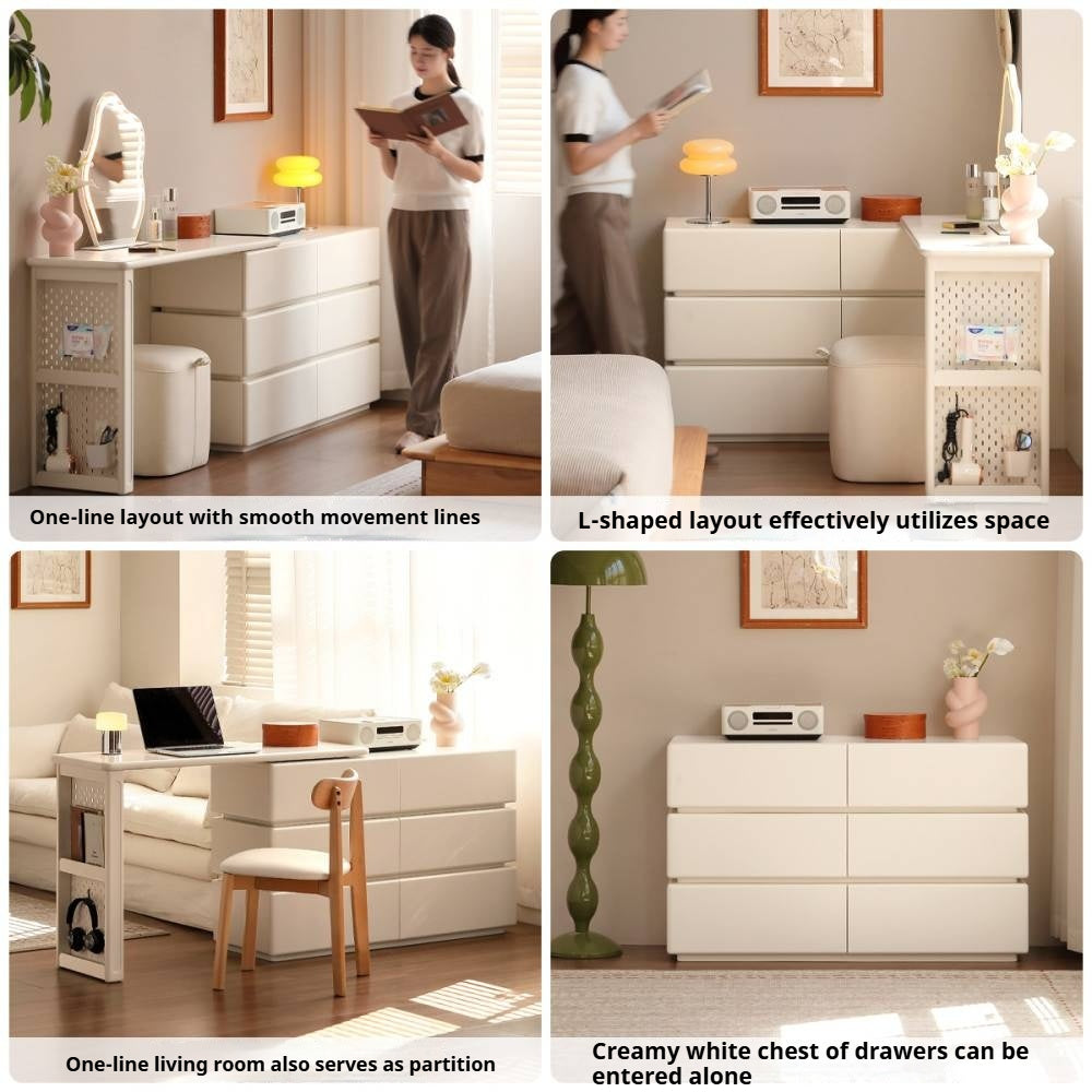 Solid Rubberwood Modern Vanity Table.