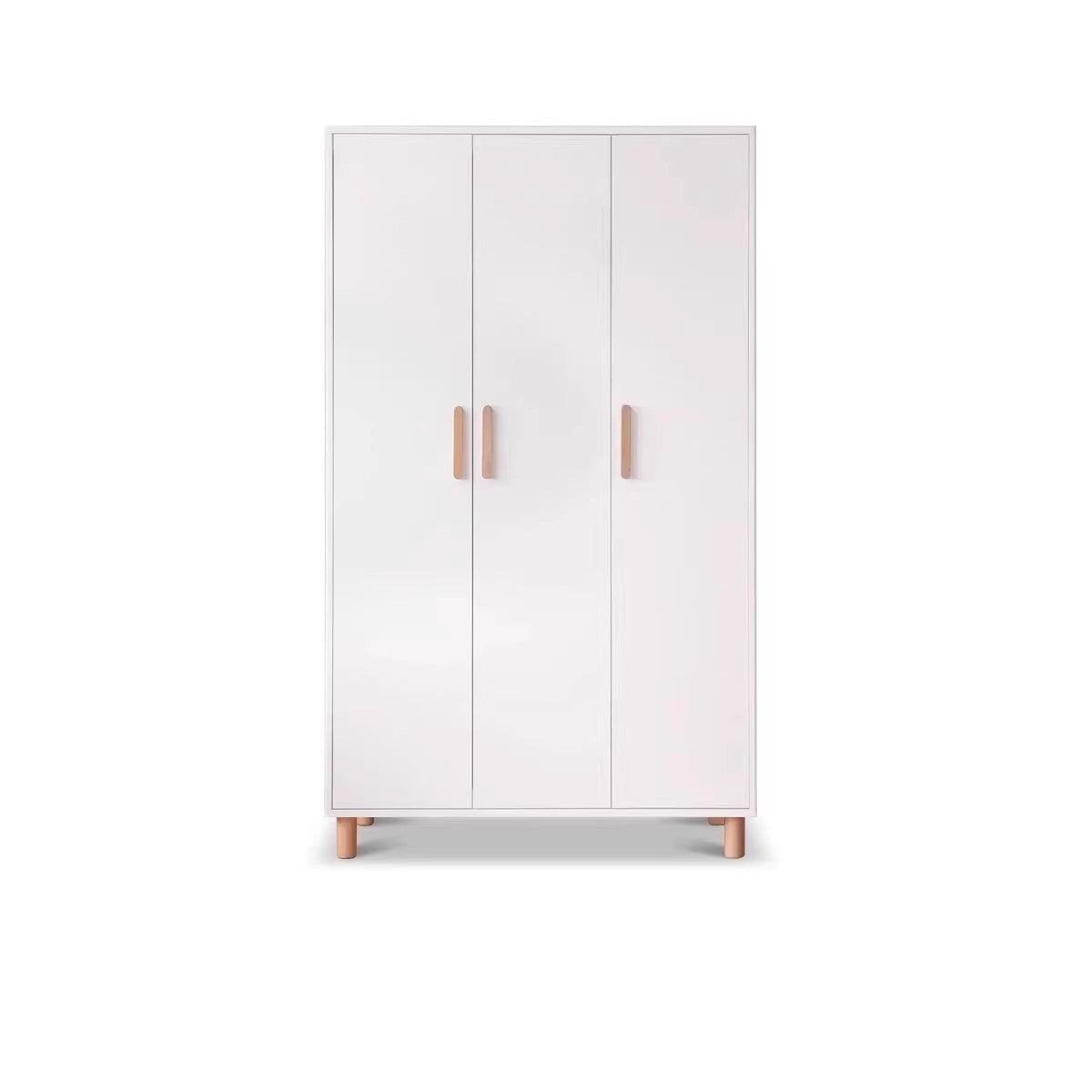 Pine Solid Wood Wardrobe Cream Style.