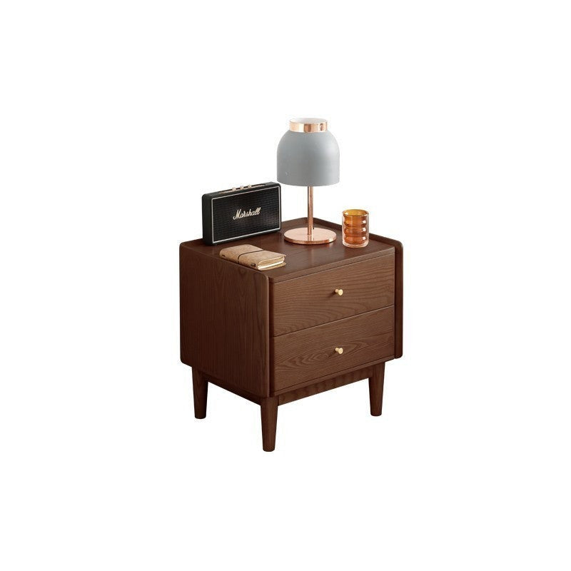 Ash Solid Wood Modern Nightstand.