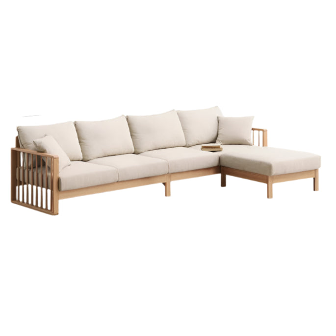 Ash Solid Wood Corner Modern Simple Sofa.