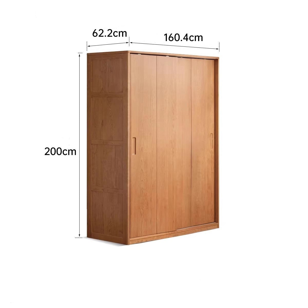 Cherry Wood Sliding Door Wardrobe.
