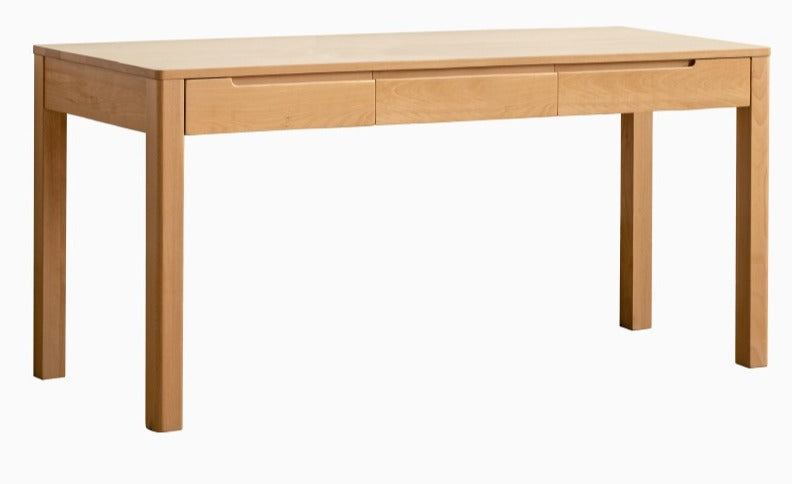 Beech Solid Wood Study Computer Office Desk
