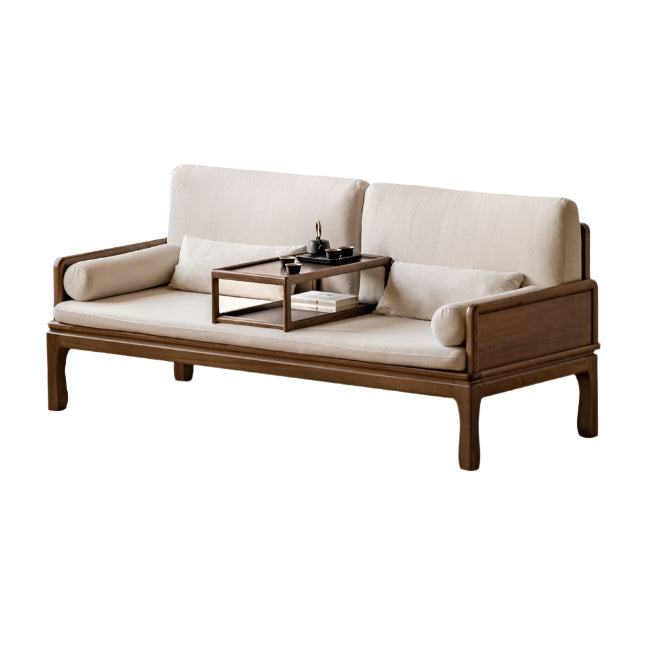 Black Walnut, Oak Solid Wood Dual Use Sofa,