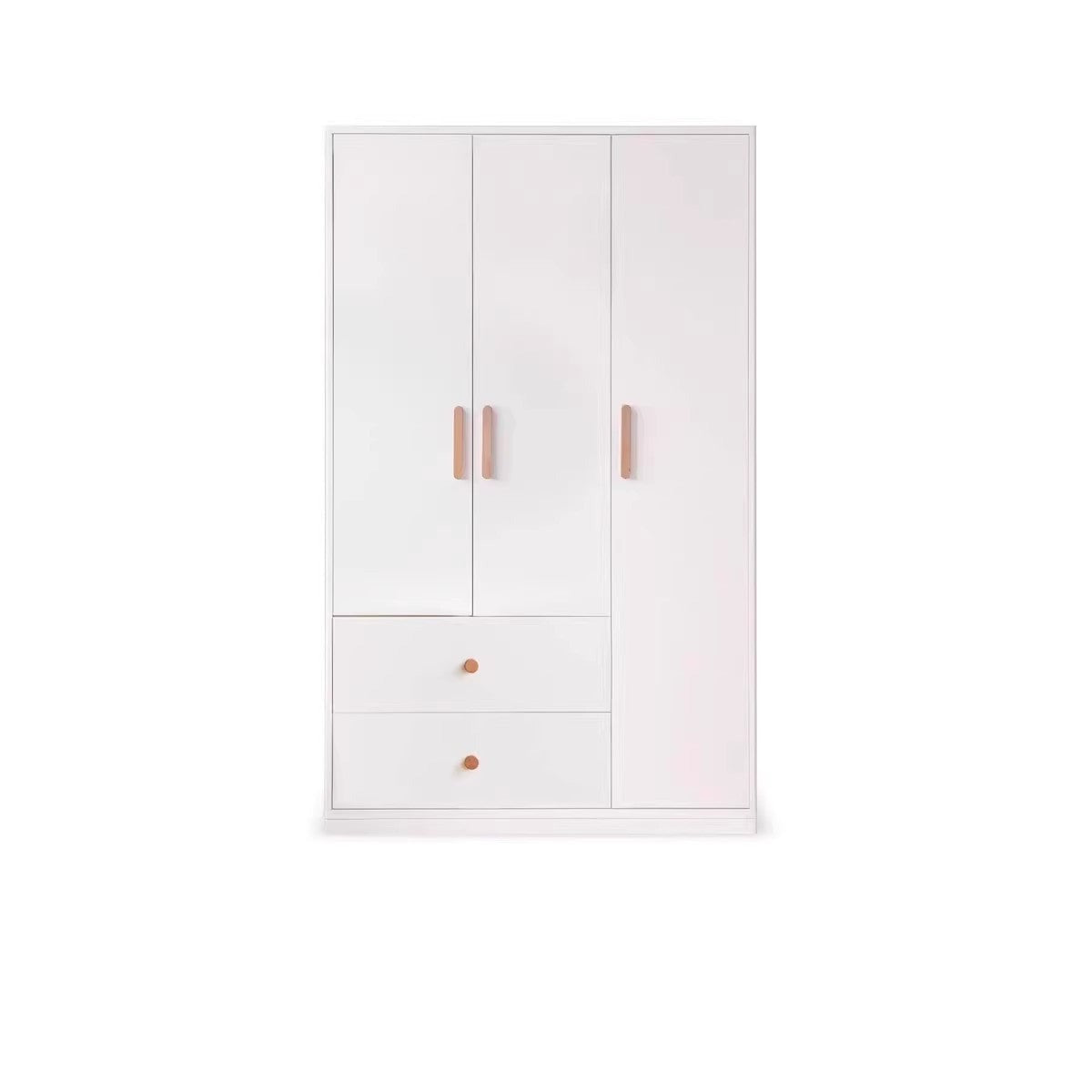 Pine Solid Wood Wardrobe Cream Style.