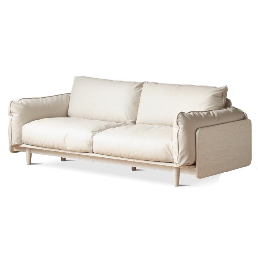 Oak Solid Wood Cream Style Sofa.