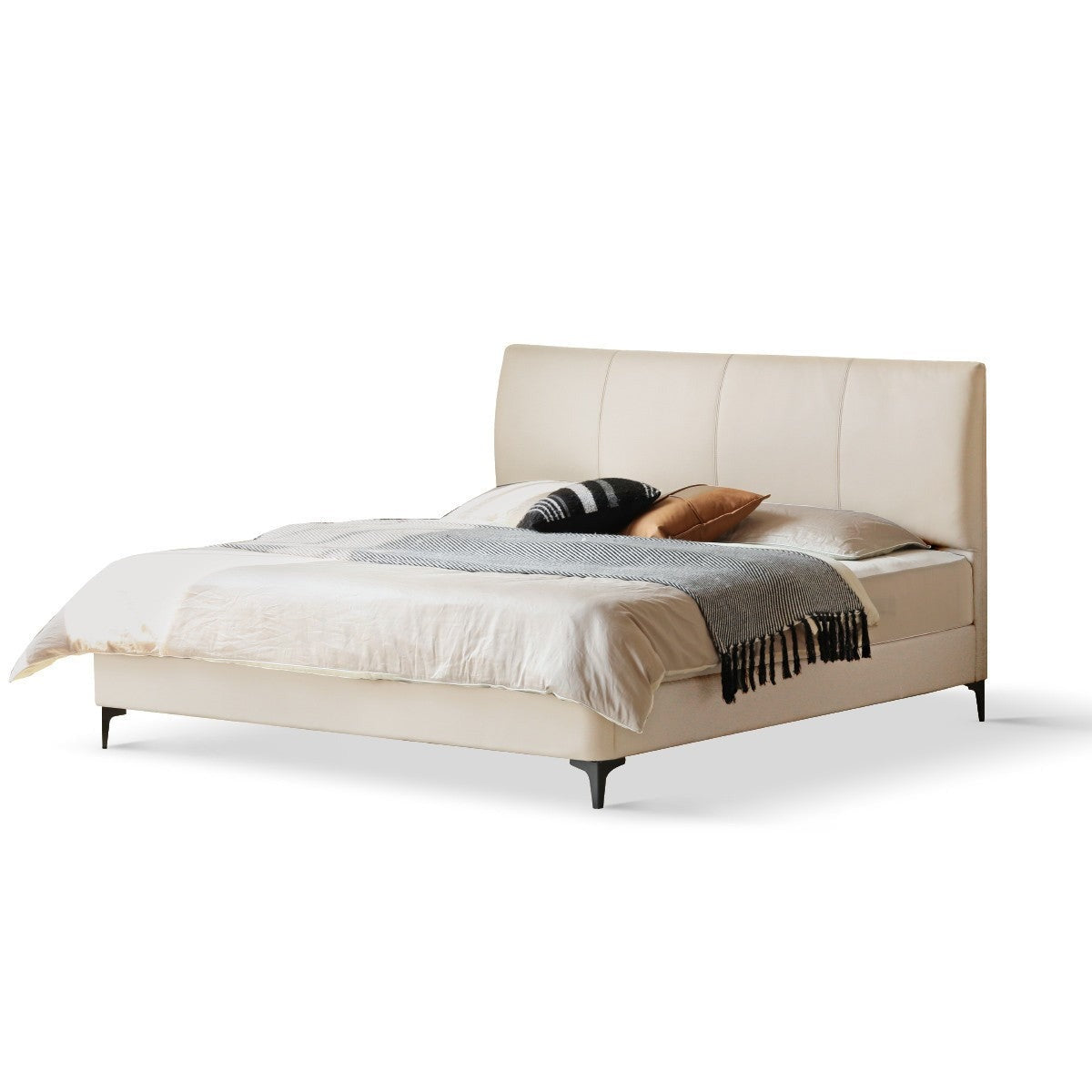 Leather Curved Design Bed