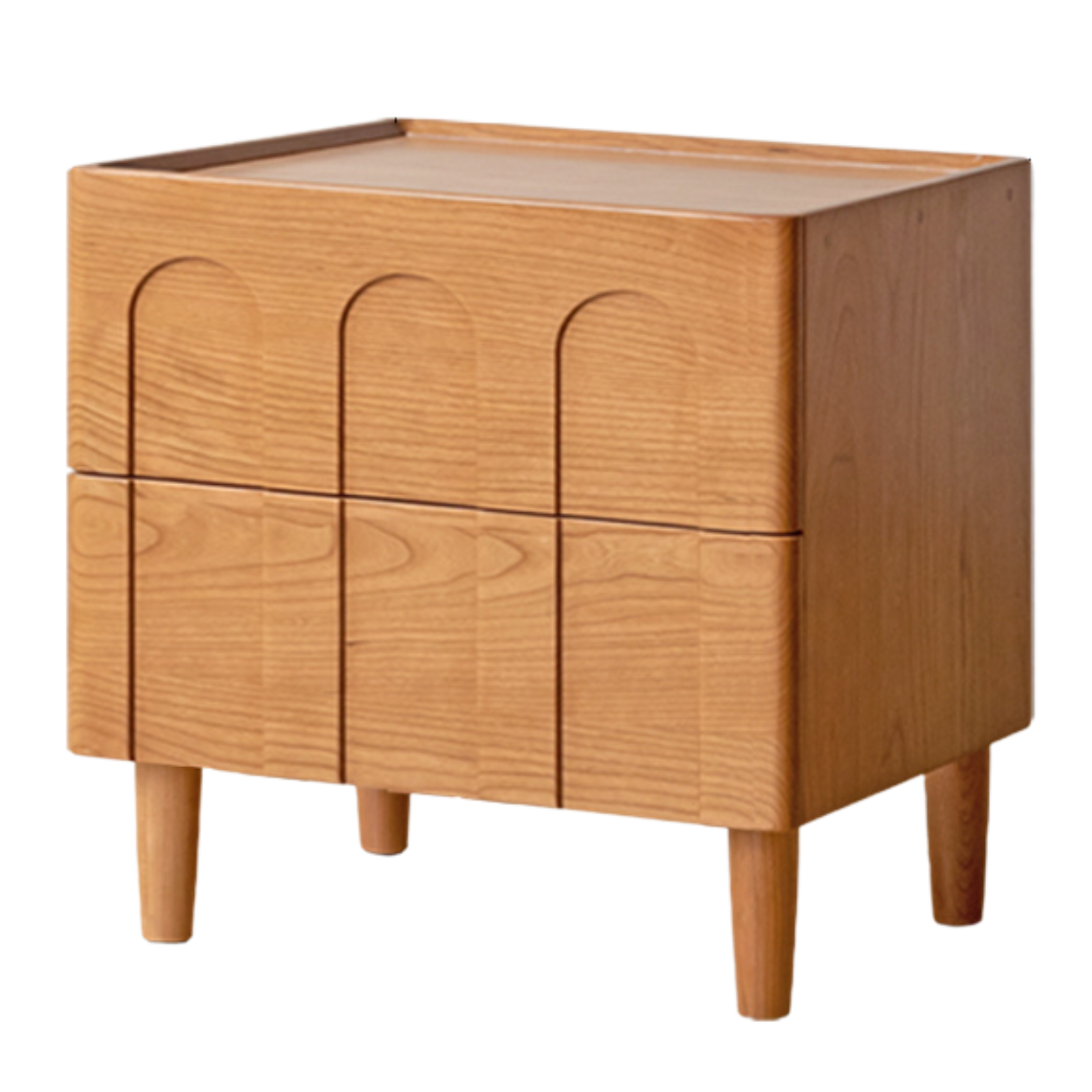 Cherry Solid Wood Retro Nightstand