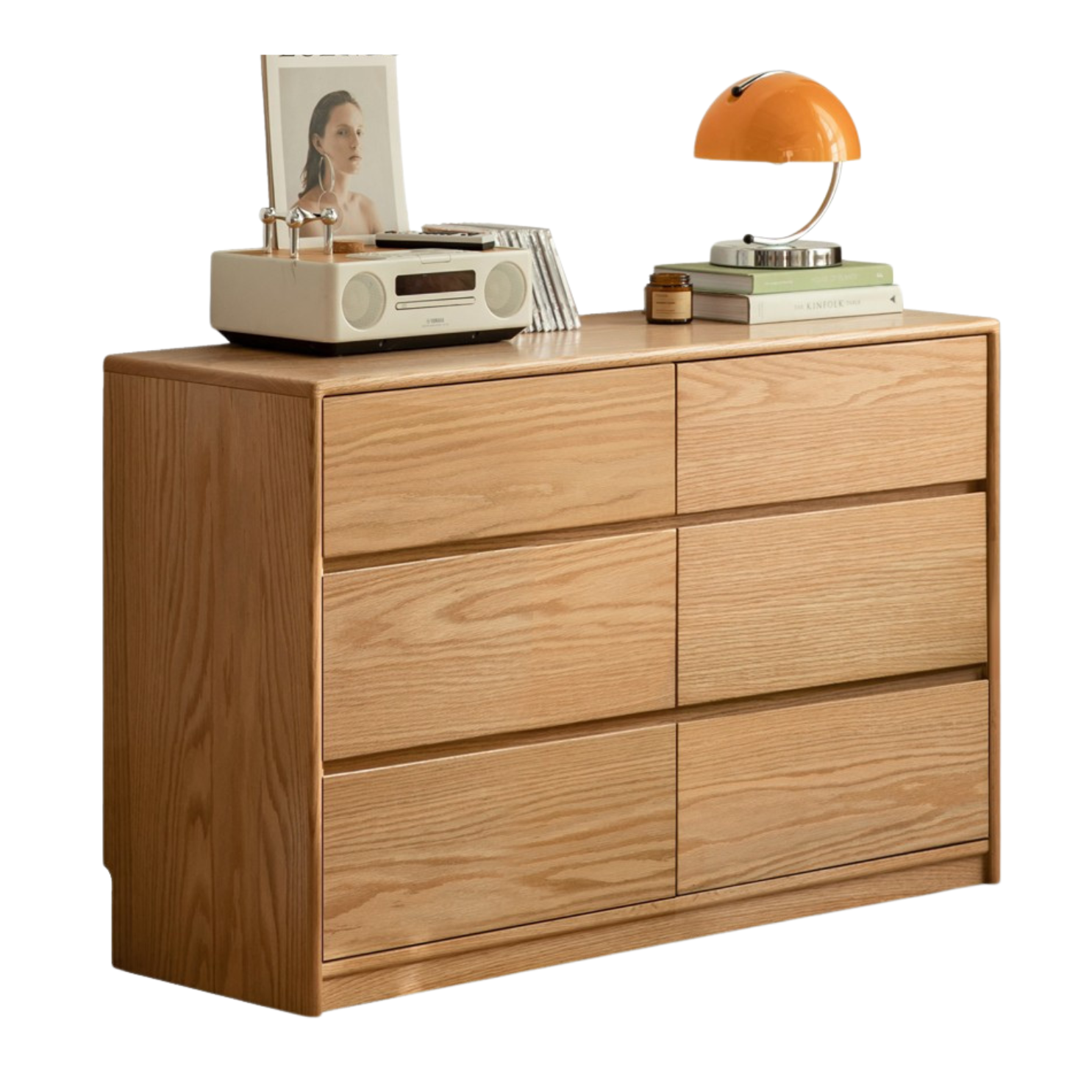 Oak, Solid Rubberwood Dressing Table L-Shaped Corner