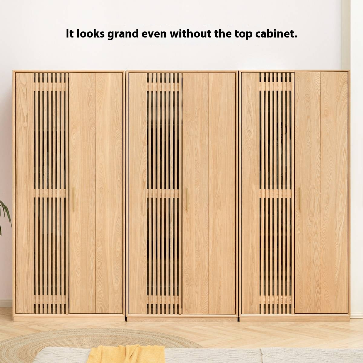 Ash Solid Wood Modern Wardrobe.