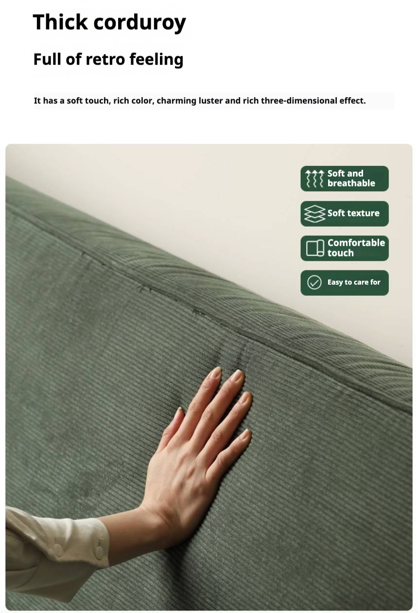 Retro Corduroy Sleeper Sofa.