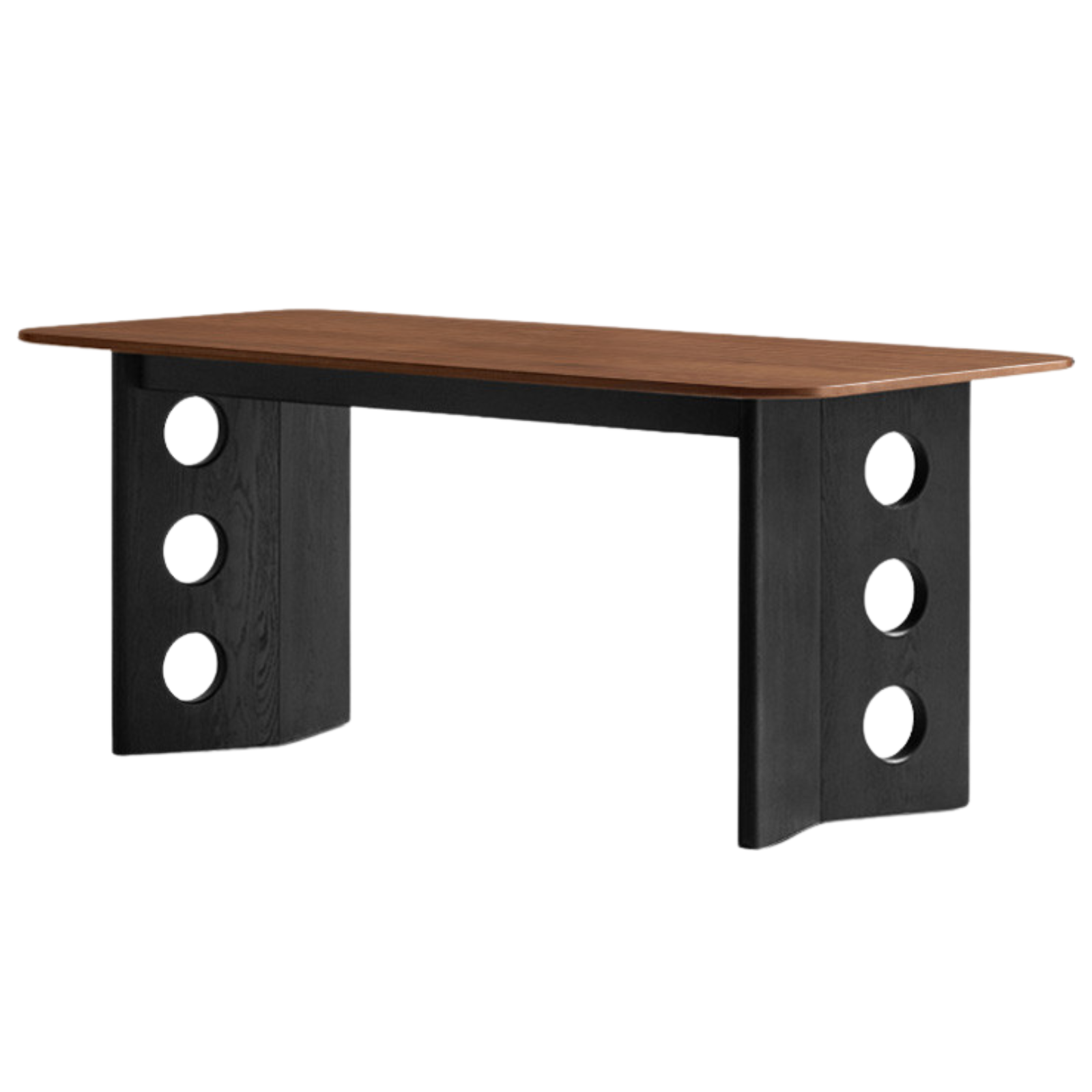 Black Walnut, Ash Solid Wood Retrо Dining Table