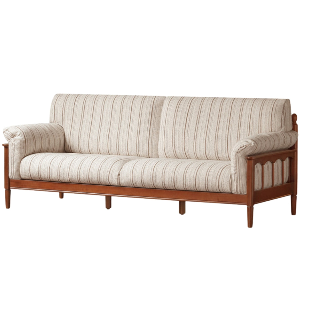 Poplar Solid Wood Sofa French Retro