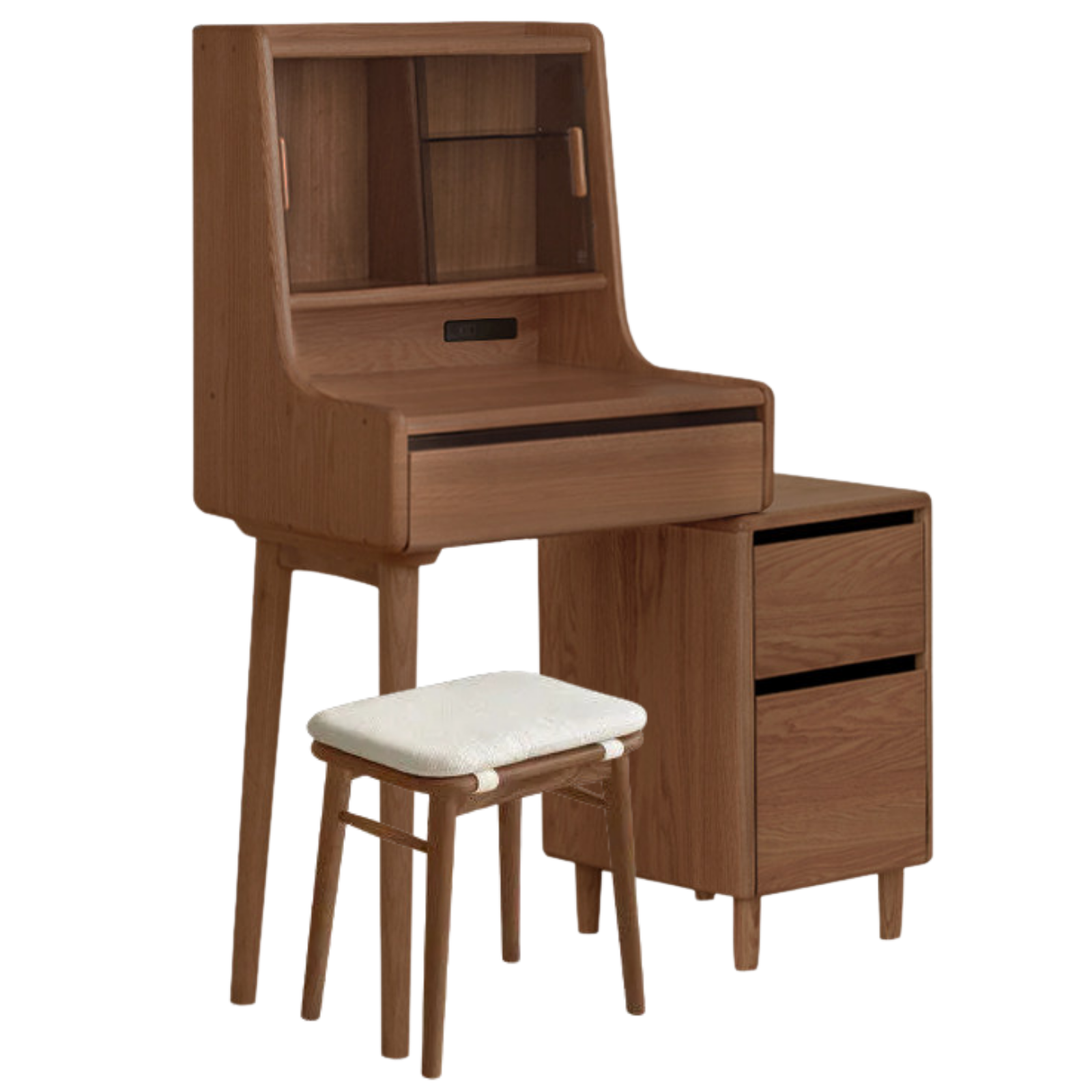 Ash Solid Wood Lighted Vanity Table.