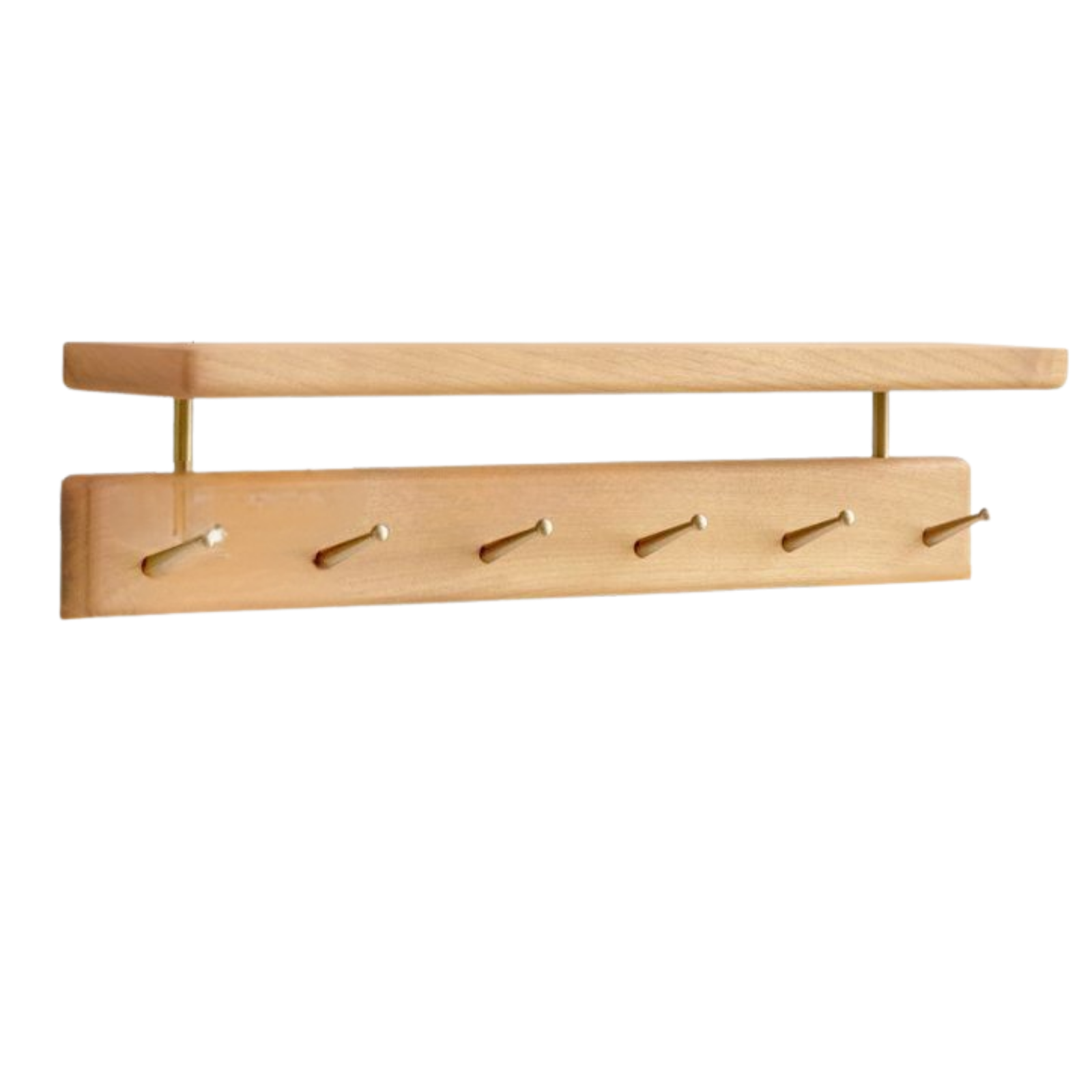 Black Walnut, Beech Solid Wood Wall Shelf