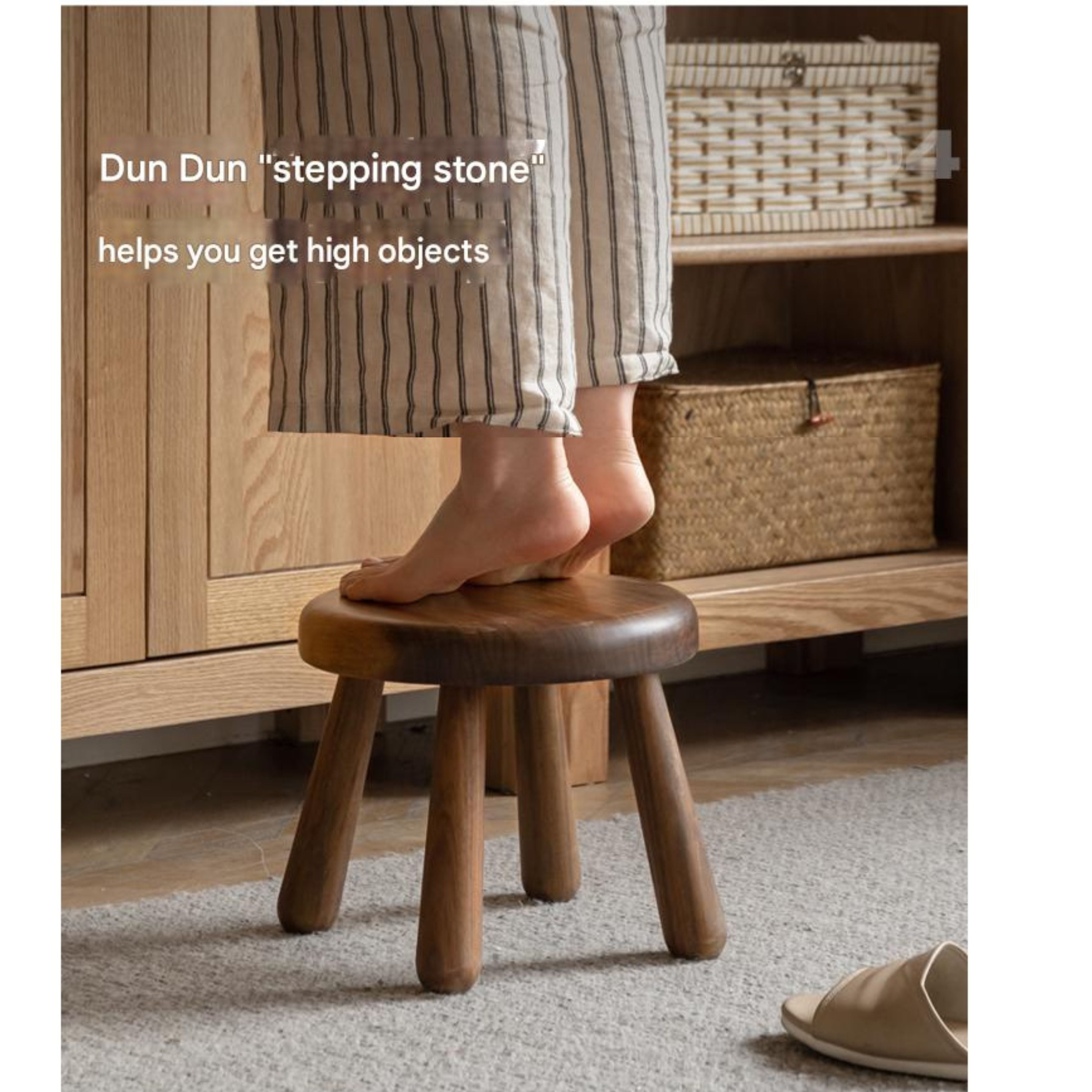 South American Walnut, Black Walnut, Ash Solid Wood Side Chair Small Stool