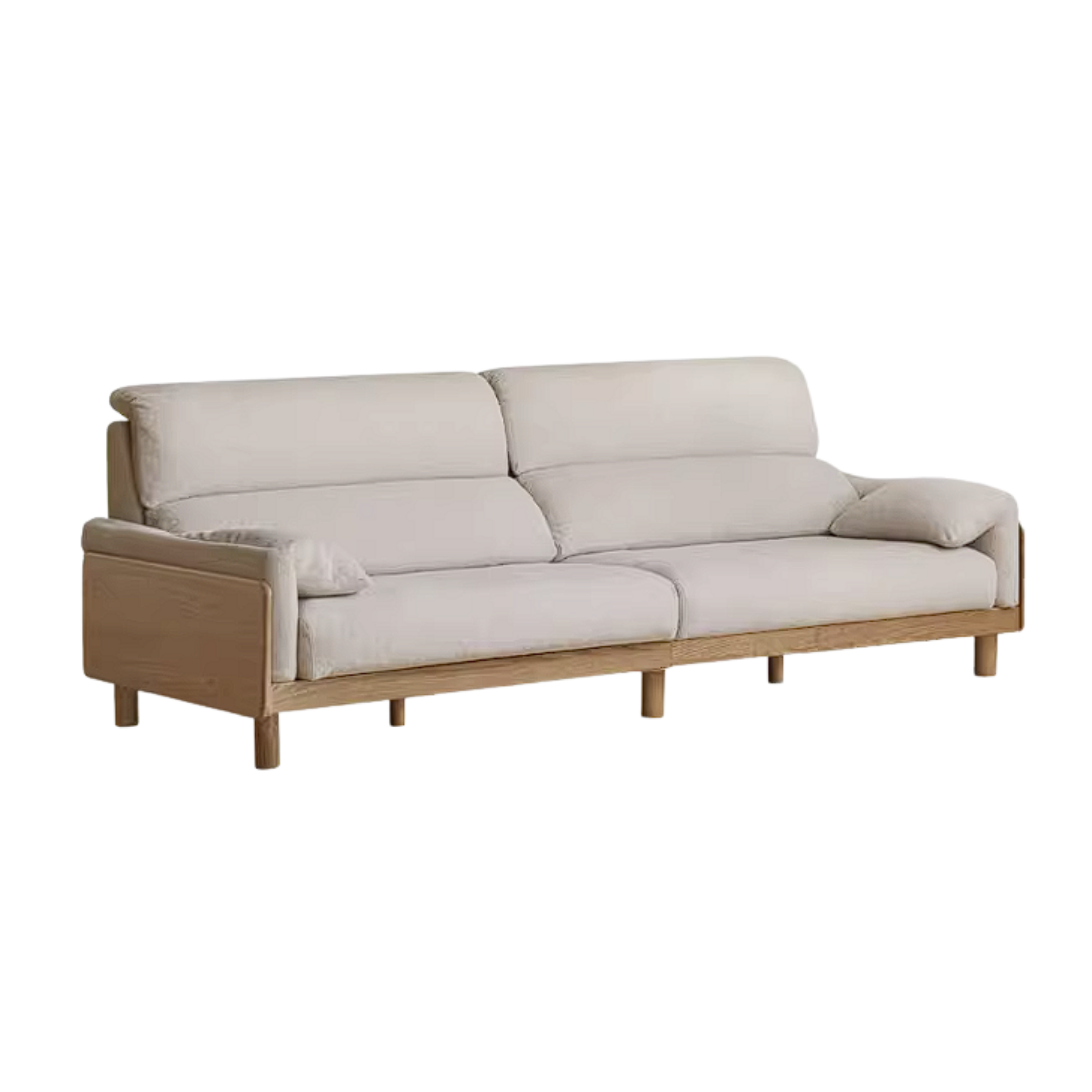 Ash Solid Wood Sofa with Modern Casual Design