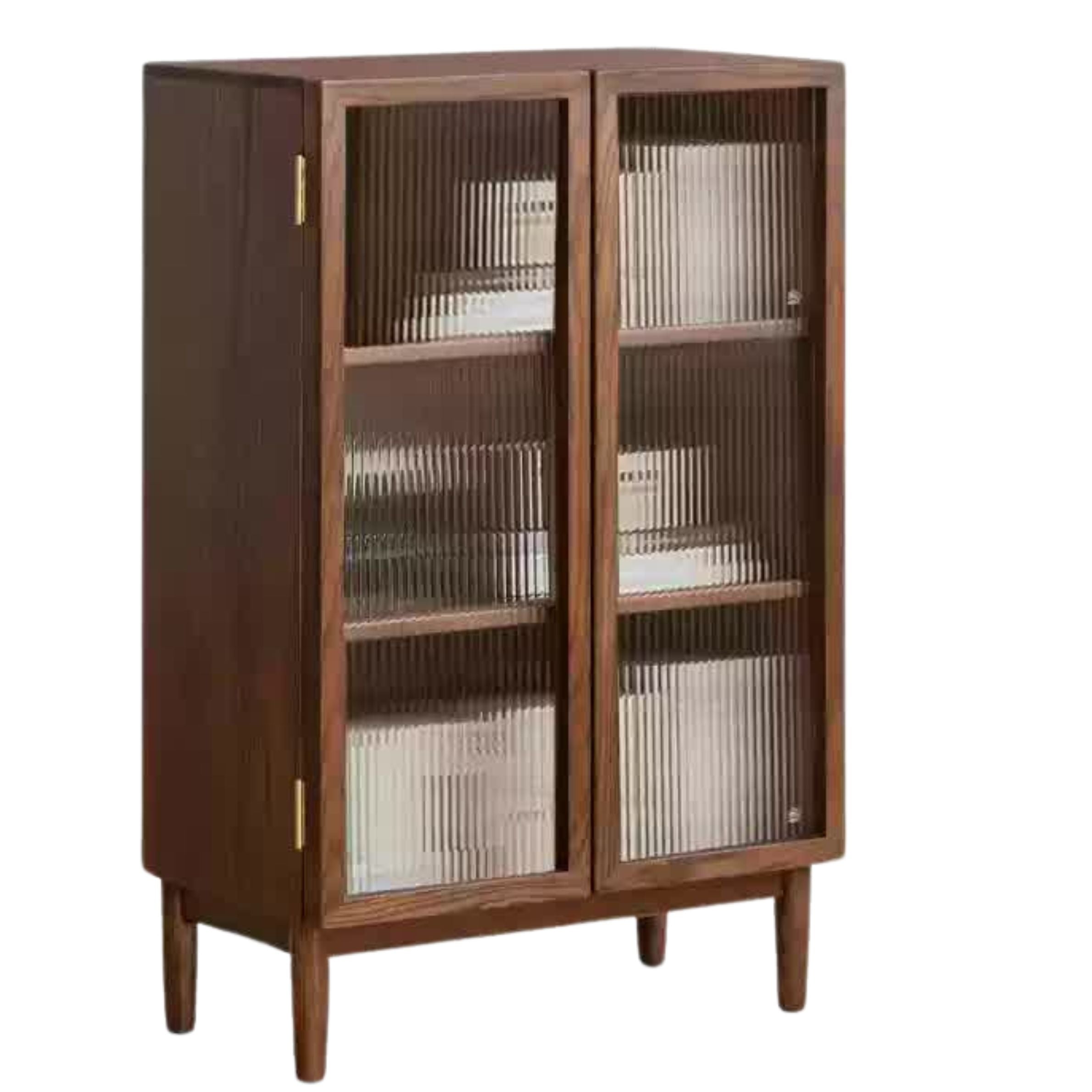 Oak Solid Wood Modern Side Cabinet.